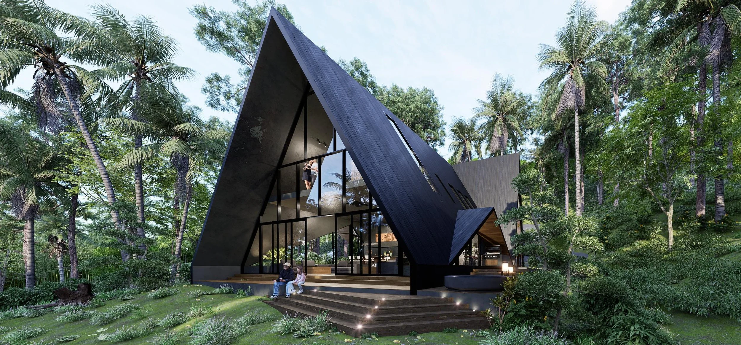 Project — A-frame cabin in forest